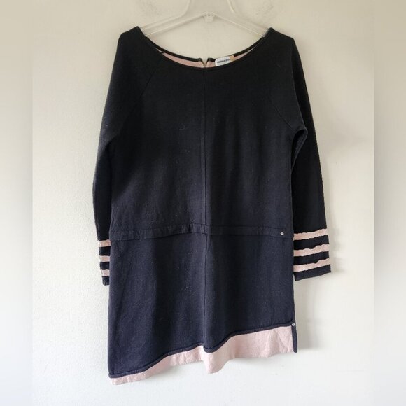 SONIA RYKIEL | Asymmetrical Tunic Striped Pink Black Sz XL - Picture 2 of 6